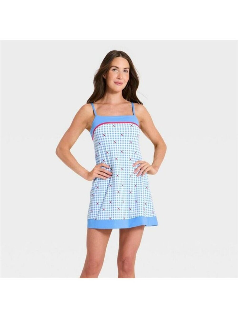 All In Motion - Women's Everyday Soft Active Court Dress - All Blue Cherries - M